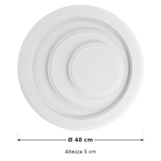 Eglo palagiano 1 plafoniera led 21w 4000k 48cm per soggiorno moderna bianca