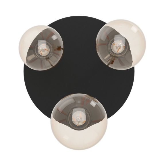 Eglo wilmcote lampadario a sospensione 3 luci 28cm per cucina industriale nero