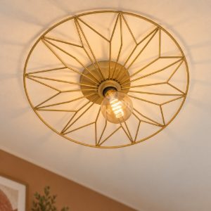 Eglo castanuelo plafoniera 42,5cm per soggiorno moderna oro