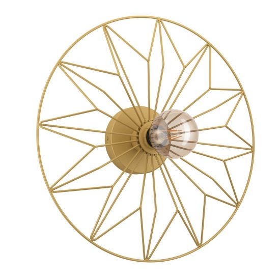 Eglo castanuelo plafoniera 42,5cm per soggiorno moderna oro