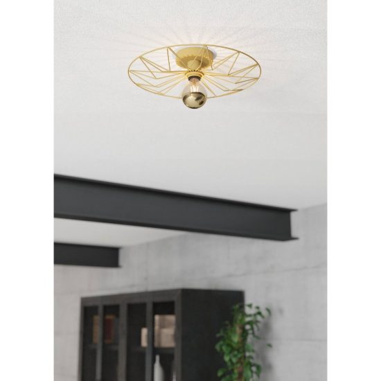 Eglo castanuelo plafoniera 42,5cm per soggiorno moderna oro