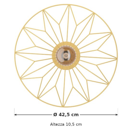 Eglo castanuelo plafoniera 42,5cm per soggiorno moderna oro