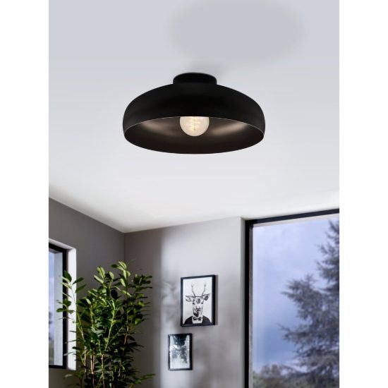 Eglo mogano plafoniera 40cm per camera da letto moderna nera