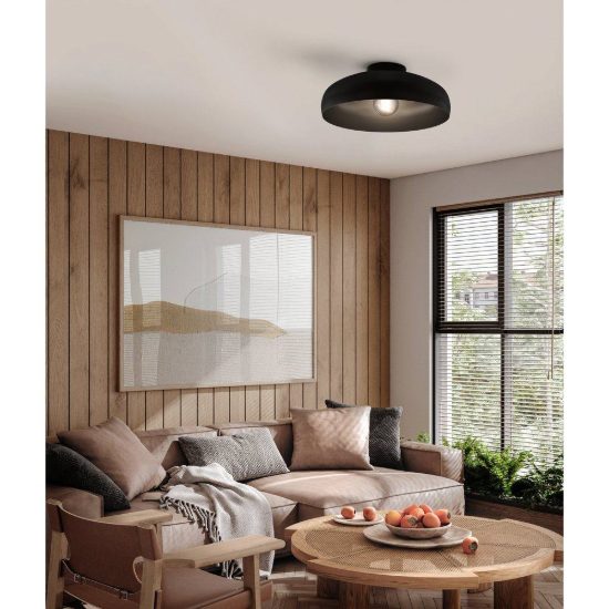 Eglo mogano plafoniera 40cm per camera da letto moderna nera