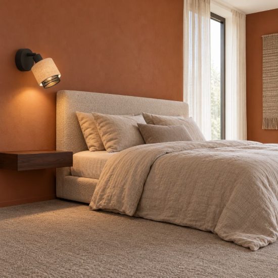 Eglo rosley applique con faretto e14 orientabile 9cm per camera da letto moderna nera