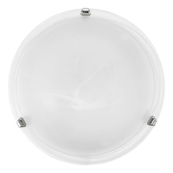 Eglo salome plafoniera 2 luci 40cm per soggiorno moderna cromo