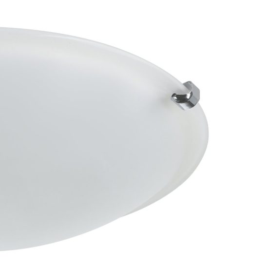 Eglo salome plafoniera 2 luci 40cm per soggiorno moderna cromo