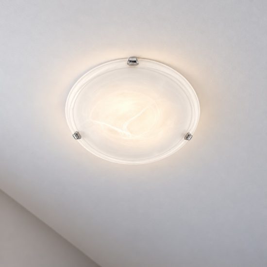 Eglo salome plafoniera 30cm per cucina moderna cromo