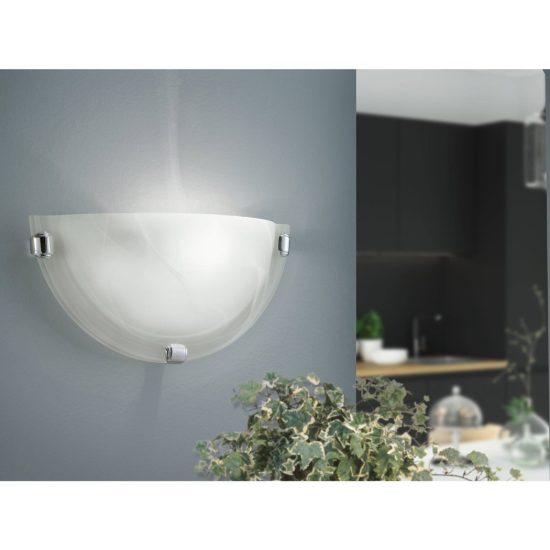 Eglo salome applique 30cm per cucina moderna cromo
