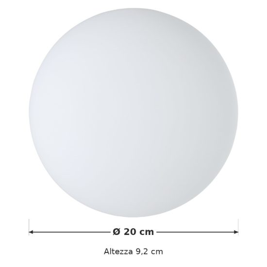 Eglo ella plafoniera 20cm per cucina moderna bianca con vetro opalino