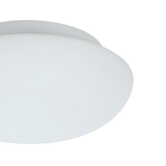Eglo ella plafoniera 28cm per cucina moderna bianca con vetro opalino