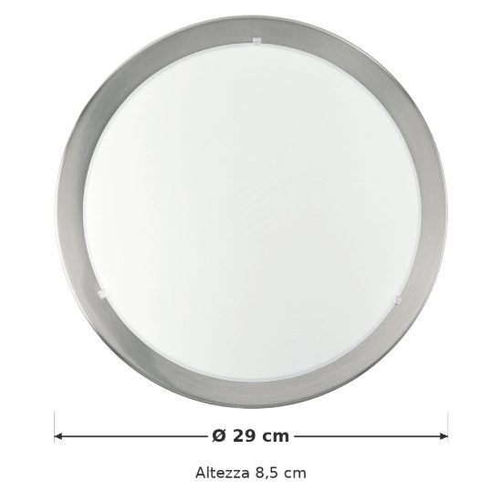 Eglo planet plafoniera 29cm per cucina moderna nichel