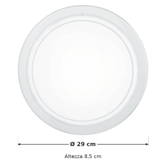 Eglo planet 1 plafoniera 29cm per cucina moderna bianca