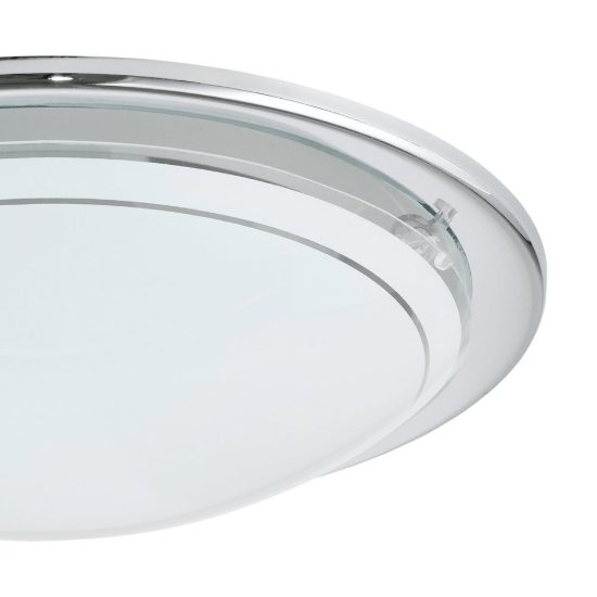 Eglo planet 1 plafoniera 29cm per cucina moderna cromo