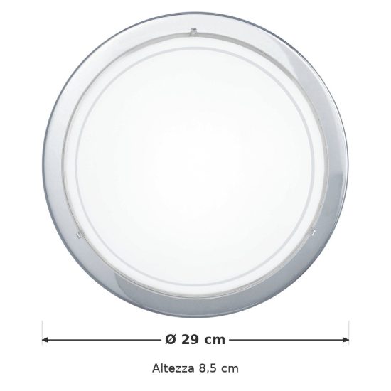 Eglo planet 1 plafoniera 29cm per cucina moderna cromo