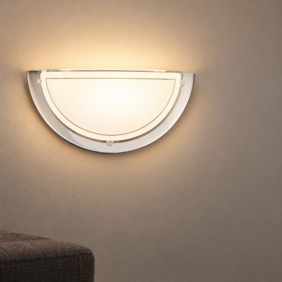 Eglo planet 1 applique 29cm per soggiorno moderna cromo