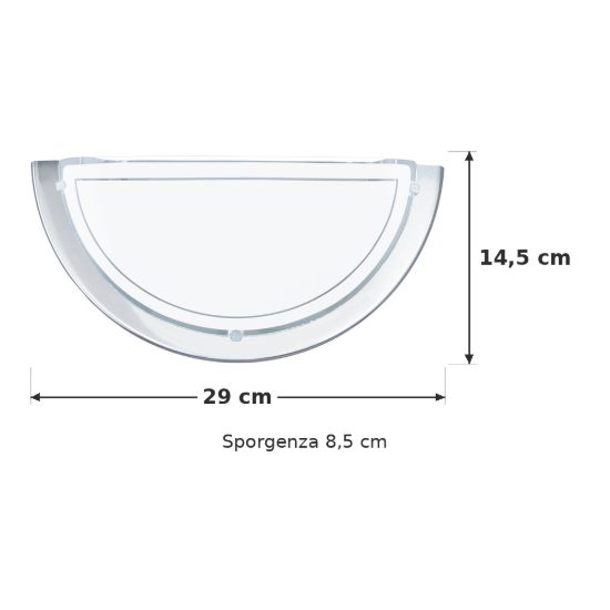 Eglo planet 1 applique 29cm per soggiorno moderna cromo