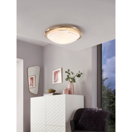 Eglo planet 1 plafoniera 29cm per cucina moderna nichel