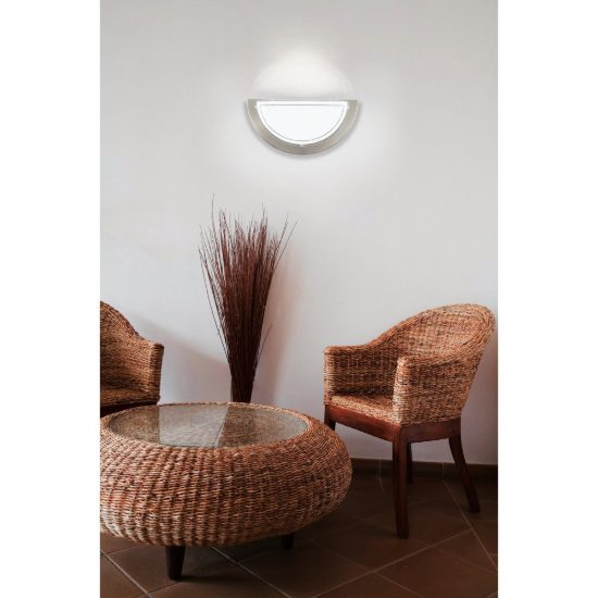 Eglo planet 1 applique 29cm per soggiorno moderna nichel