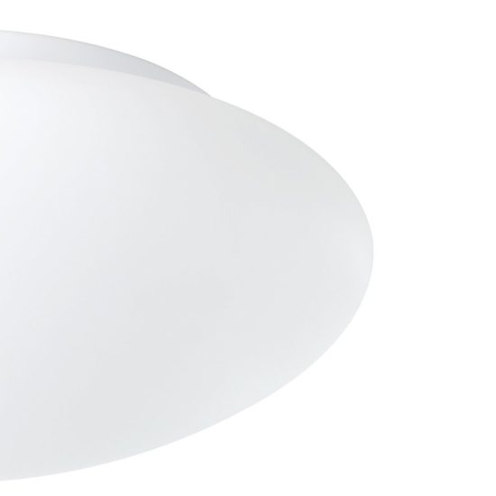 Eglo ella plafoniera 2 luci 35cm per cucina moderna bianca con vetro opalino