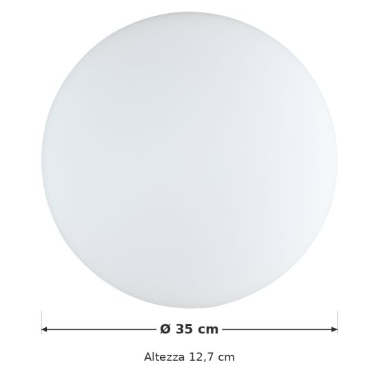 Eglo ella plafoniera 2 luci 35cm per cucina moderna bianca con vetro opalino