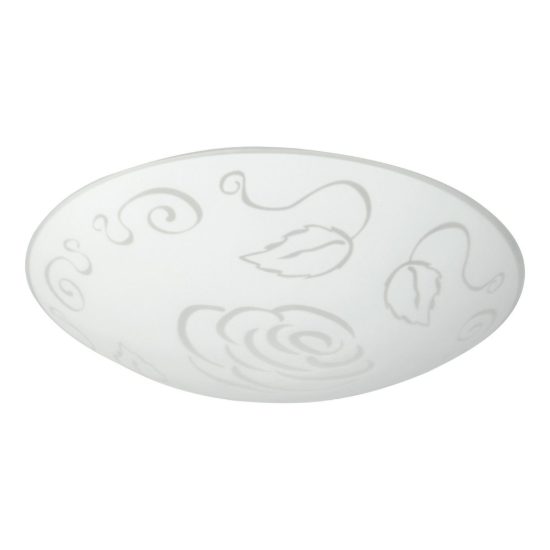 Eglo mars 1 plafoniera 25cm per cucina moderna bianca con decoro a rose