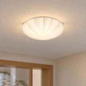 Eglo mars 1 plafoniera 25cm per cucina moderna bianca con decoro a raggi