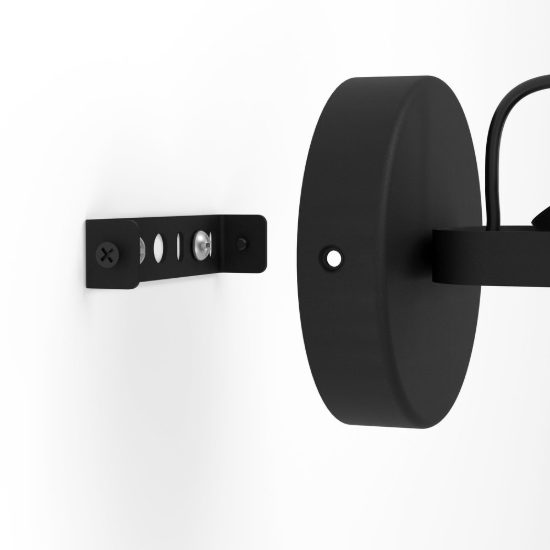 Eglo sorego applique con faretto gu10 led 2,8w 3000k orientabile 11cm per soggiorno moderna nera