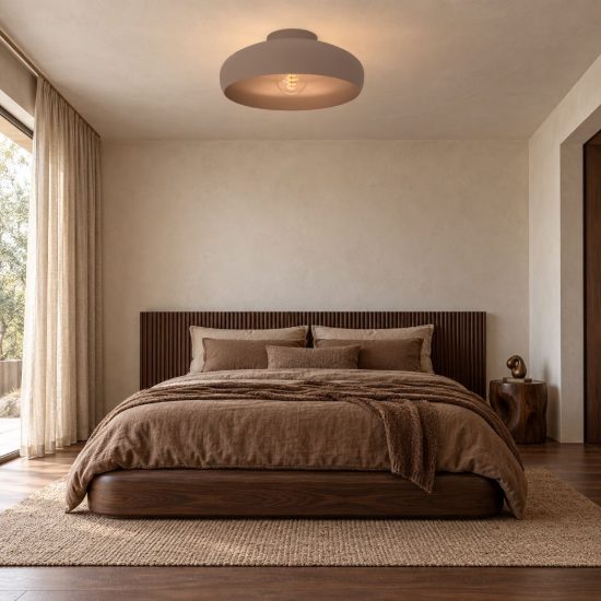 Eglo mogano plafoniera 40cm per camera da letto moderna moka