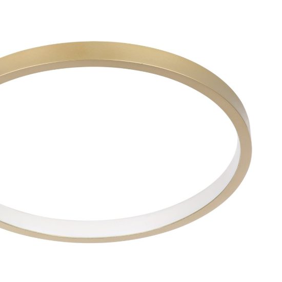 Eglo gafares plafoniera led 15w cct 3000k 6500k 40,5cm con telecomando per soggiorno moderna oro e bianca