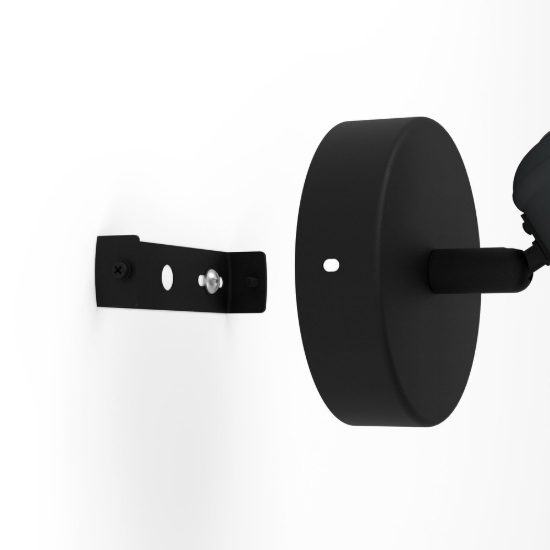 Eglo san peri 1 applique con faretto gu10 led 2,8w 3000k orientabile 13cm ip44 per bagno moderna nera e bianca