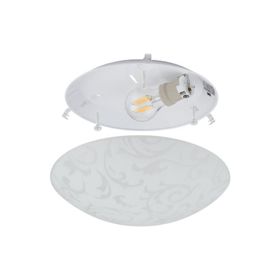 Eglo scalea 1 plafoniera 31,5cm per cucina moderna bianca con decoro