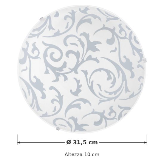 Eglo scalea 1 plafoniera 31,5cm per cucina moderna bianca con decoro