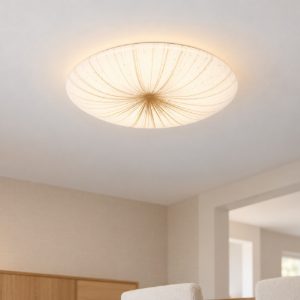 Eglo nieves 1 plafoniera led 10w 3000k 31cm per cucina moderna bianca e oro