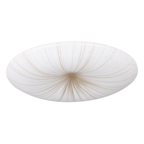 Eglo nieves 1 plafoniera led 10w 3000k 31cm per cucina moderna bianca e oro