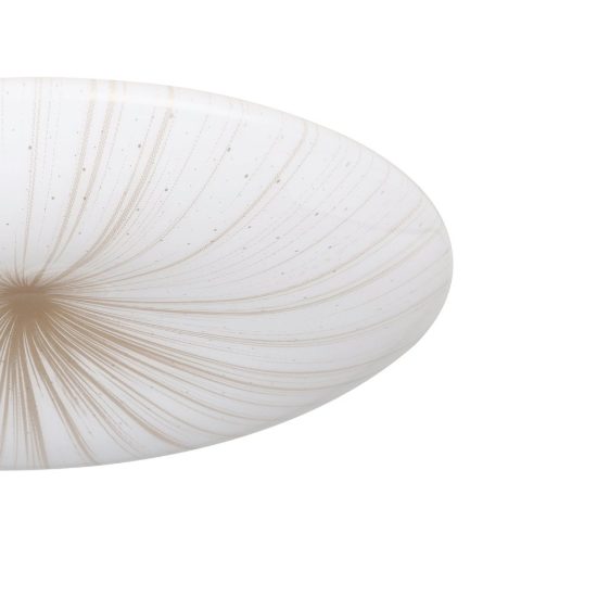 Eglo nieves 1 plafoniera led 10w 3000k 31cm per cucina moderna bianca e oro