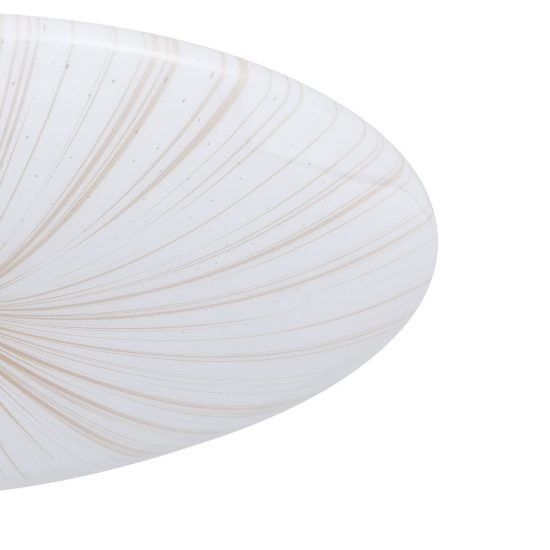 Eglo nieves 1 plafoniera led 19,5w 3000k 41cm per sala da pranzo moderna bianca e oro