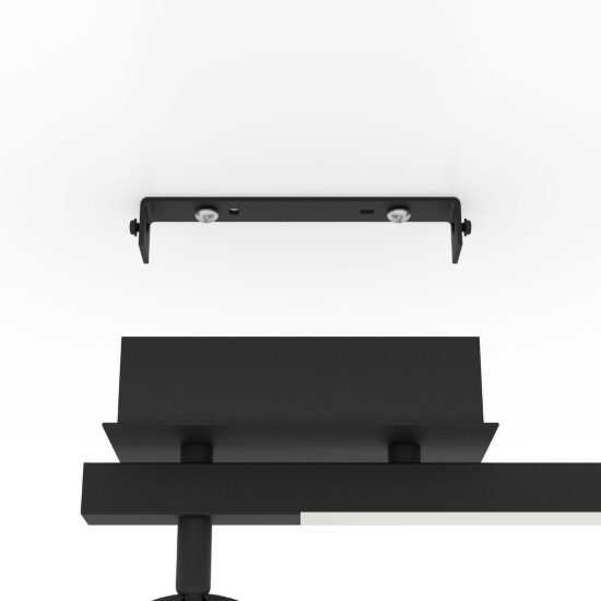 Eglo cardillio 2 applique con faretto led 5,4w 3000k orientabile 22,5cm per corridoio moderna nera