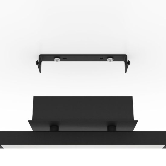 Eglo cardillio 2 plafoniera con 2 faretti led 9,7w 3000k orientabili 38,5cm per ingresso moderna nera