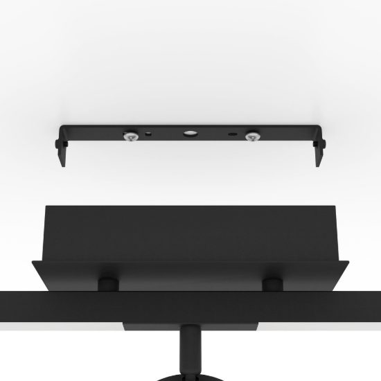 Eglo cardillio 2 plafoniera con 3 faretti led 16,2w 3000k orientabili 68,5cm per cucina moderna nera