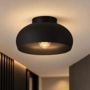 Eglo mogano 2 plafoniera 28cm per cucina moderna nera