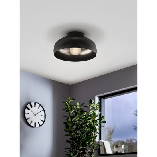 Eglo mogano 2 plafoniera 28cm per cucina moderna nera