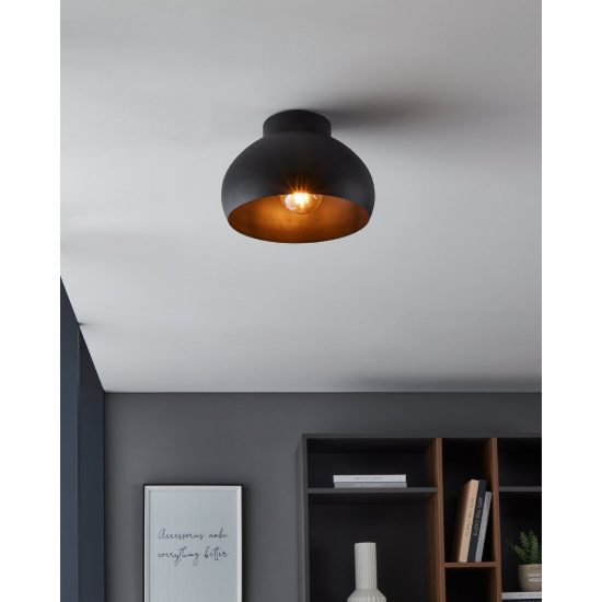 Eglo mogano 2 plafoniera 28cm per cucina moderna nera