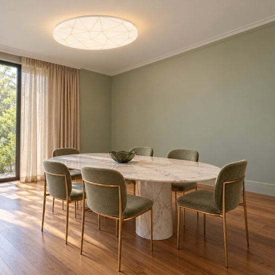 Eglo rende plafoniera led 19,5w 3000k 38cm per sala da pranzo moderna bianca e oro