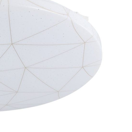 Eglo rende plafoniera led 19,5w 3000k 38cm per sala da pranzo moderna bianca e oro