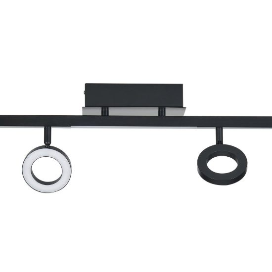 Eglo cardillio 1 plafoniera con 6 faretti led 29,1w 3000k orientabili 158,5cm per corridoio moderna nera