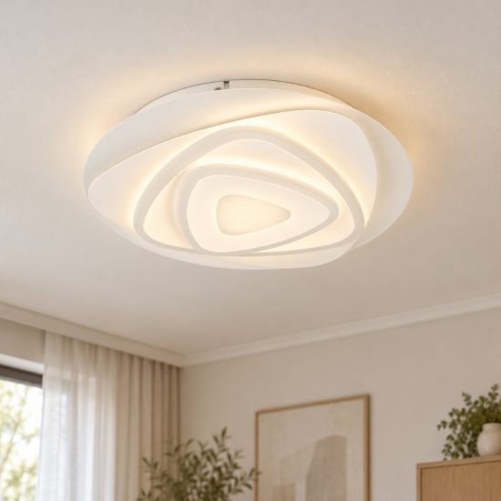 Eglo palagiano plafoniera led 14,7w 4000k 30cm per cucina moderna bianca