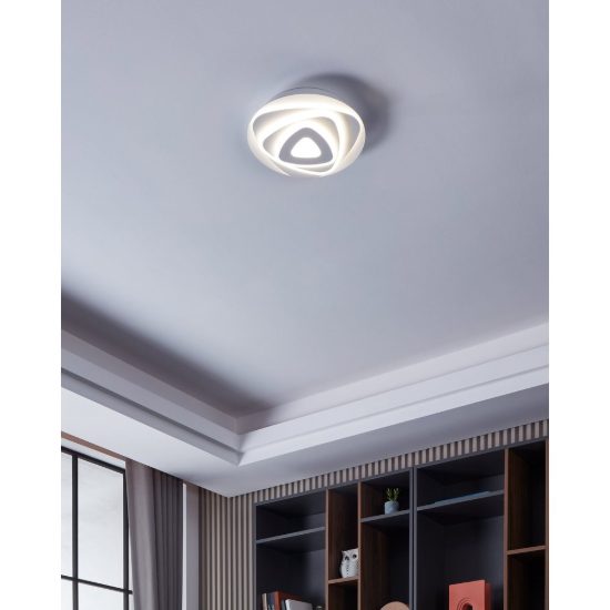 Eglo palagiano plafoniera led 14,7w 4000k 30cm per cucina moderna bianca
