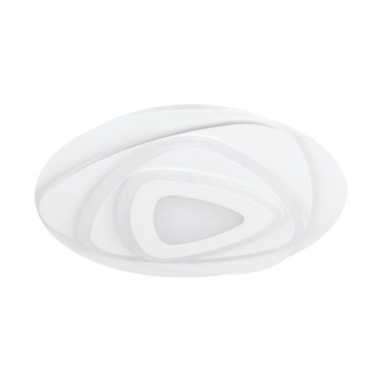 Eglo palagiano plafoniera led 21w 4000k 38cm per soggiorno moderna bianca