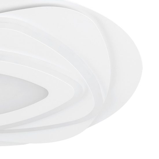 Eglo palagiano plafoniera led 21w 4000k 38cm per soggiorno moderna bianca